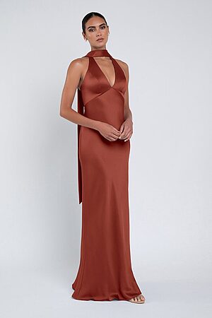 Louisa bridesmaid dress by Jenny Yoo in Rust - Orange - Front
