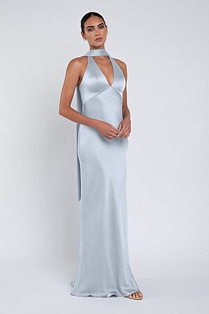 Louisa bridesmaid dress by Jenny Yoo in Whisper Blue - Blue - Front