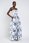 Shelby Print bridesmaid dress by Jenny Yoo in Peony Garden Blue Multi - Blue - Back