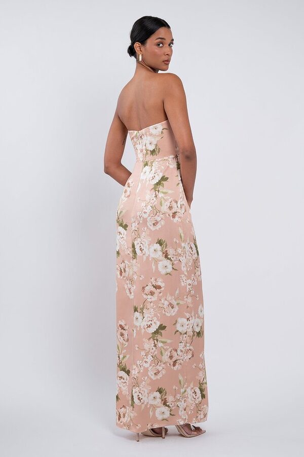 Victoria Print bridesmaid dress by Jenny Yoo in Verona, Floral, Chai - Pink - Back Victoria Print bridesmaid dress by Jenny Yoo in Verona, Floral, Chai - Pink - Back