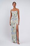 Victoria Print bridesmaid dress by Jenny Yoo in Verona, Floral, Whisper - Blue - Front