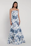 Fiona Peony Garden Blue Multi front - Jenny Yoo bridesmaid dress