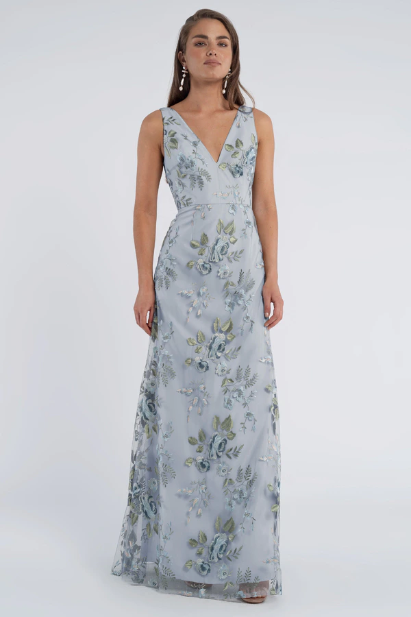 Tatum Enchanted Floral Bridesmaid Dress by Jenny Yoo - Whisper Blue Tatum Enchanted Floral Bridesmaid Dress by Jenny Yoo - Whisper Blue