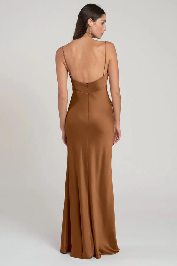 Addison Bronze Gold bridesmaid dress by Jenny Yoo — back Addison Bronze Gold bridesmaid dress by Jenny Yoo — back