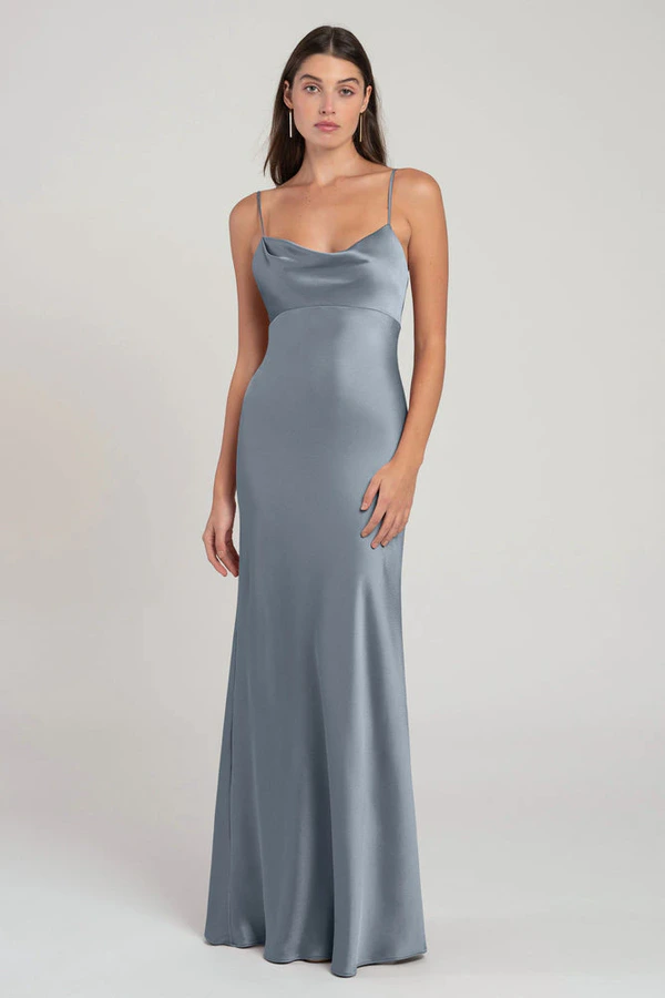 Addison Chambray Blue bridesmaid dress by Jenny Yoo — front Addison Chambray Blue bridesmaid dress by Jenny Yoo — front