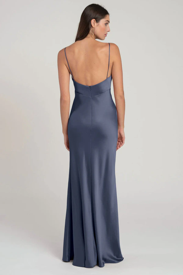 Addison Dusk Blue bridesmaid dress by Jenny Yoo — back Addison Dusk Blue bridesmaid dress by Jenny Yoo — back