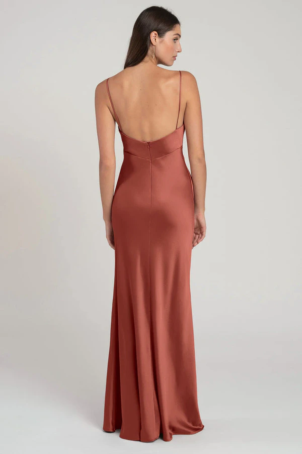 Addison English Rose Pink bridesmaid dress by Jenny Yoo — back Addison English Rose Pink bridesmaid dress by Jenny Yoo — back
