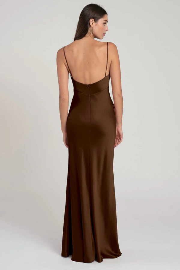Addison Espresso Brown bridesmaid dress by Jenny Yoo — back Addison Espresso Brown bridesmaid dress by Jenny Yoo — back