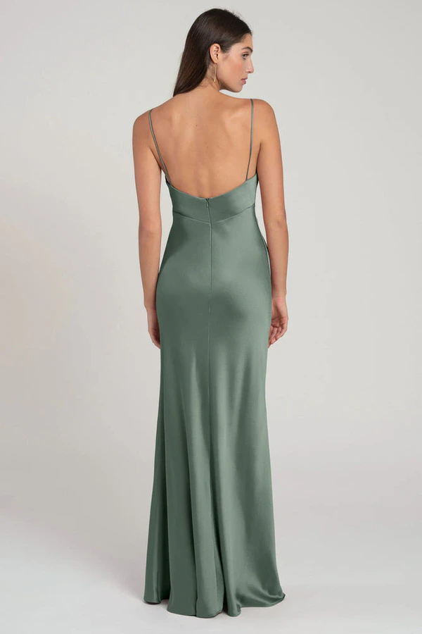 Addison Eucalyptus Green bridesmaid dress by Jenny Yoo — back Addison Eucalyptus Green bridesmaid dress by Jenny Yoo — back