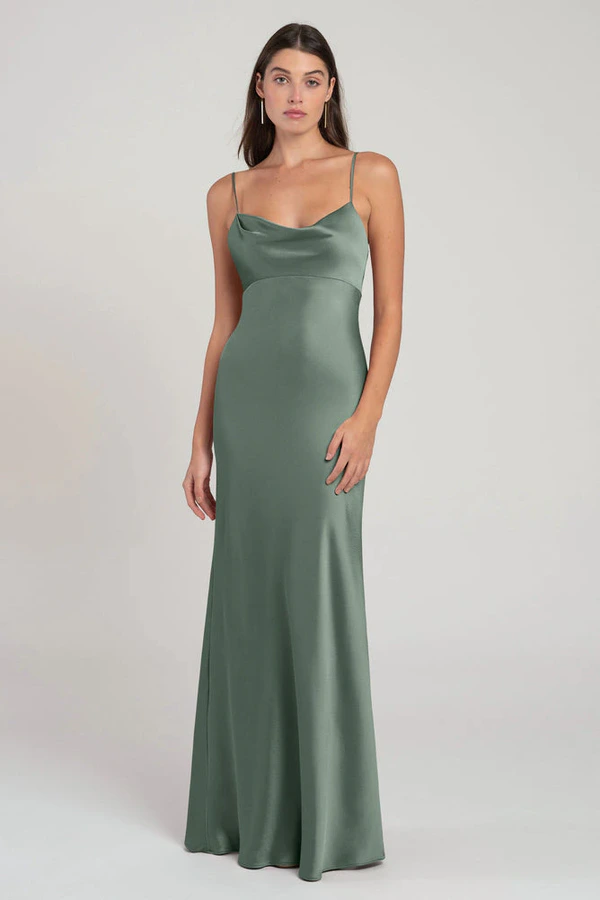 Addison Eucalyptus Green bridesmaid dress by Jenny Yoo — front Addison Eucalyptus Green bridesmaid dress by Jenny Yoo — front