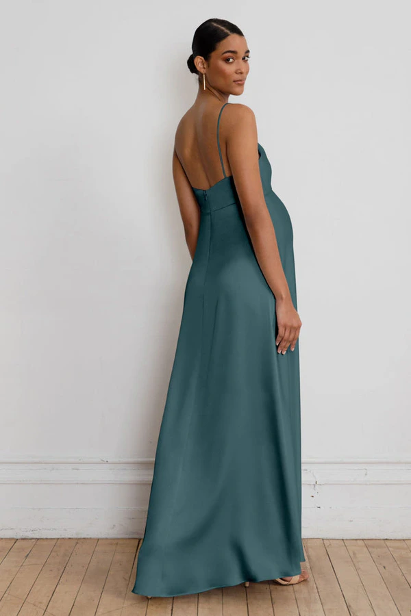 Addison Maternity Agave Green bridesmaid dress by Jenny Yoo — back Addison Maternity Agave Green bridesmaid dress by Jenny Yoo — back