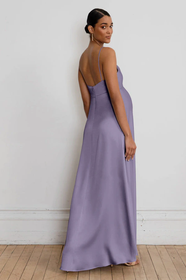 Addison Maternity Amethyst Purple bridesmaid dress by Jenny Yoo — back Addison Maternity Amethyst Purple bridesmaid dress by Jenny Yoo — back