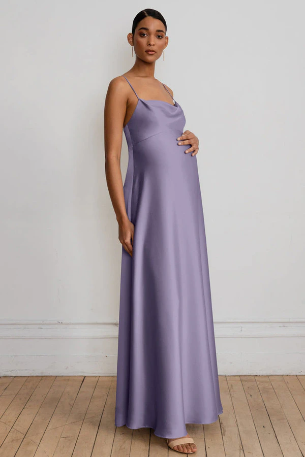 Addison Maternity Amethyst Purple bridesmaid dress by Jenny Yoo — front Addison Maternity Amethyst Purple bridesmaid dress by Jenny Yoo — front