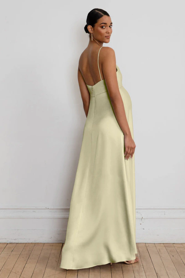 Addison Maternity Matcha Green bridesmaid dress by Jenny Yoo — back Addison Maternity Matcha Green bridesmaid dress by Jenny Yoo — back