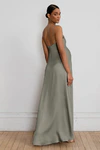 Addison Maternity Moss Green bridesmaid dress by Jenny Yoo — back