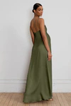 Addison Maternity Olive Green bridesmaid dress by Jenny Yoo — back