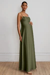 Addison Maternity Olive Green bridesmaid dress by Jenny Yoo — front