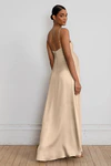 Addison Maternity Pale Gold Champagne bridesmaid dress by Jenny Yoo — back