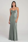 Addison Moss Green bridesmaid dress by Jenny Yoo — front