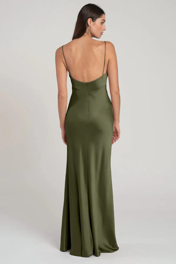 Addison Olive Green bridesmaid dress by Jenny Yoo — back Addison Olive Green bridesmaid dress by Jenny Yoo — back