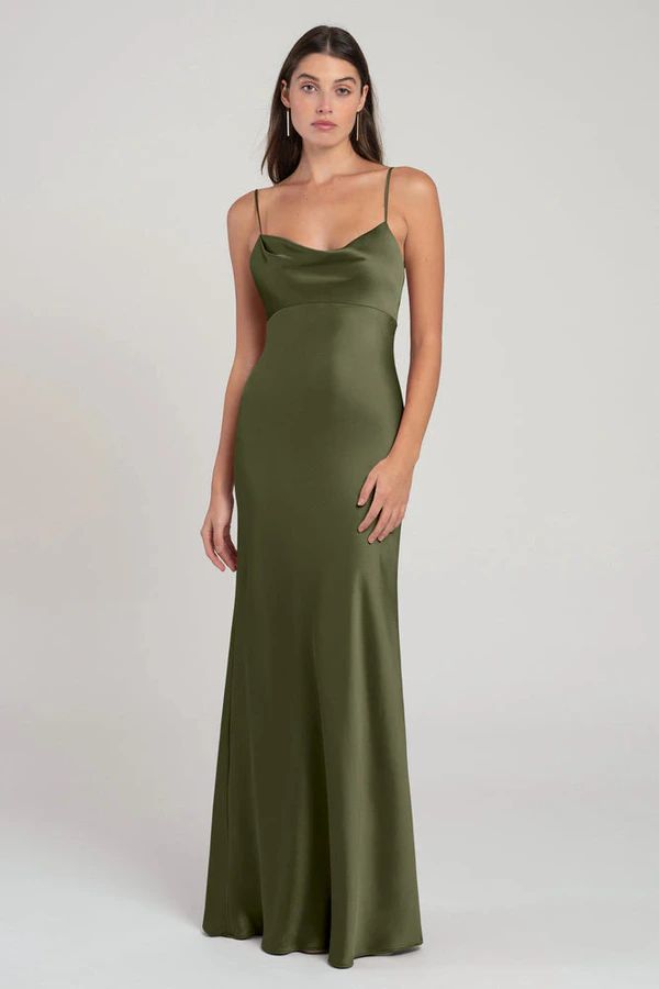 Addison Olive Green bridesmaid dress by Jenny Yoo — front Addison Olive Green bridesmaid dress by Jenny Yoo — front
