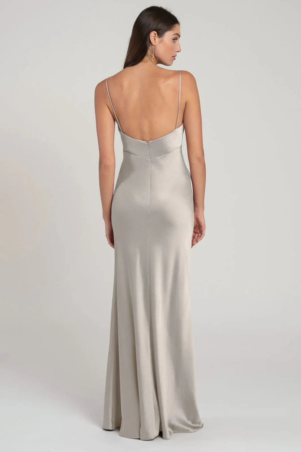 Addison Platinum Neutral bridesmaid dress by Jenny Yoo — back Addison Platinum Neutral bridesmaid dress by Jenny Yoo — back