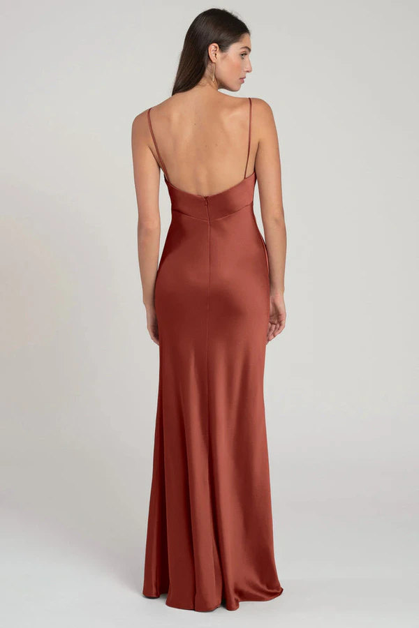 Addison Rust Orange bridesmaid dress by Jenny Yoo — back Addison Rust Orange bridesmaid dress by Jenny Yoo — back