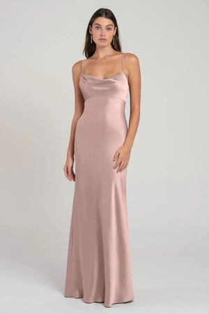 Addison Soft Blush Blush bridesmaid dress by Jenny Yoo — front