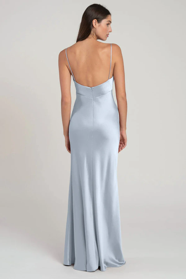 Addison Whisper Blue Blue bridesmaid dress by Jenny Yoo — back Addison Whisper Blue Blue bridesmaid dress by Jenny Yoo — back