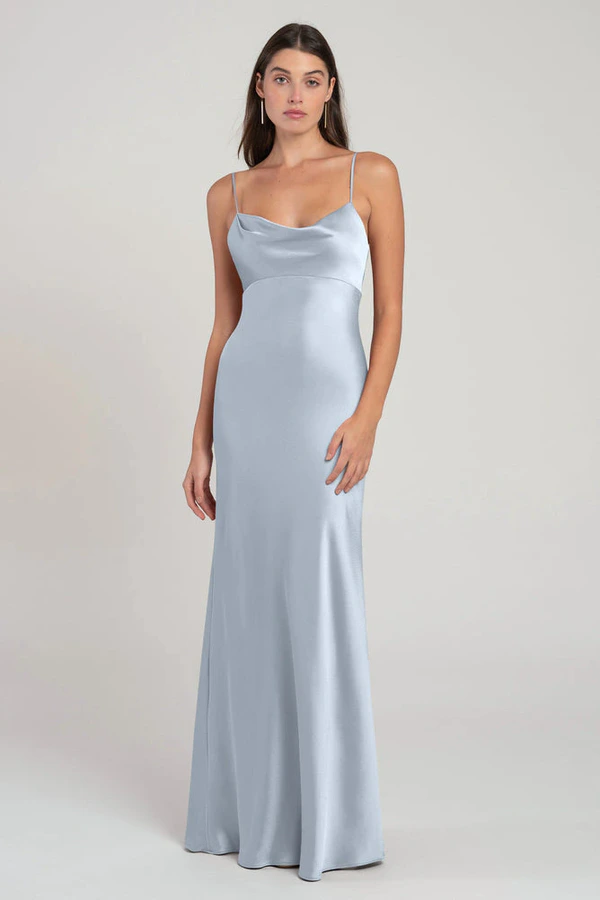 Addison Whisper Blue Blue bridesmaid dress by Jenny Yoo — front Addison Whisper Blue Blue bridesmaid dress by Jenny Yoo — front