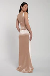 Amina bridesmaid dress by Jenny Yoo in Petal, satin-back crepe, back view