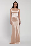 Amina bridesmaid dress by Jenny Yoo in Petal, satin-back crepe, front view