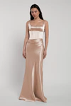 Amina bridesmaid dress by Jenny Yoo in Petal, satin-back crepe, side view