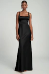 Ariana Black Black bridesmaid dress by Jenny Yoo — front