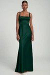 Ariana Emerald Green bridesmaid dress by Jenny Yoo — front