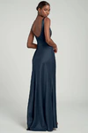 Ariana French Blue Navy bridesmaid dress by Jenny Yoo — back