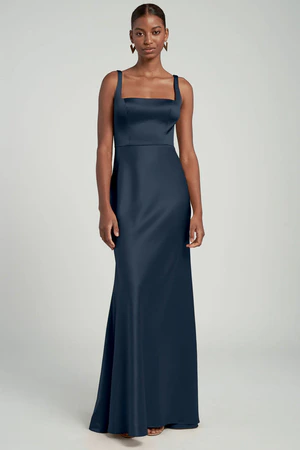Ariana French Blue Navy bridesmaid dress by Jenny Yoo — front