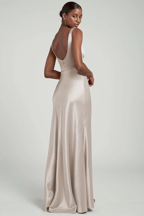 Ariana Latte Neutral bridesmaid dress by Jenny Yoo — back Ariana Latte Neutral bridesmaid dress by Jenny Yoo — back