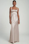 Ariana Latte Neutral bridesmaid dress by Jenny Yoo — front