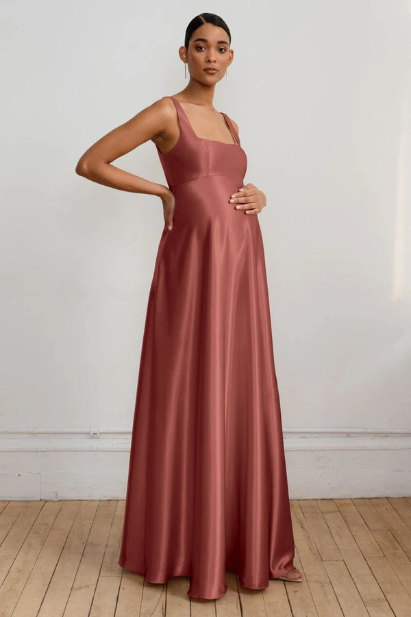 Ariana Maternity English Rose Pink bridesmaid dress by Jenny Yoo — front Ariana Maternity English Rose Pink bridesmaid dress by Jenny Yoo — front