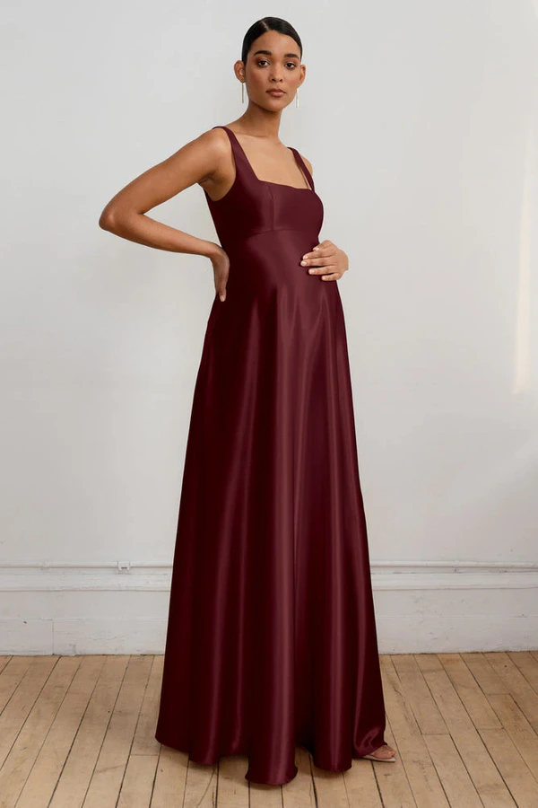 Ariana Maternity Hibiscus Pink bridesmaid dress by Jenny Yoo — front Ariana Maternity Hibiscus Pink bridesmaid dress by Jenny Yoo — front