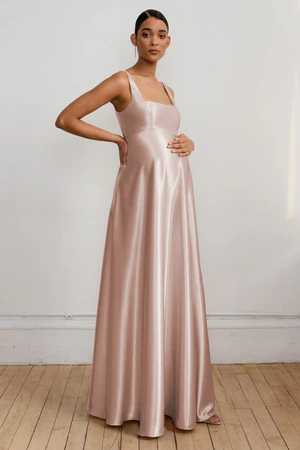 Ariana Maternity Whipped Apricot Orange bridesmaid dress by Jenny Yoo — front