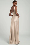 Ariana Pale Gold Champagne bridesmaid dress by Jenny Yoo — back