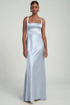 Ariana Whisper Blue Blue bridesmaid dress by Jenny Yoo — front