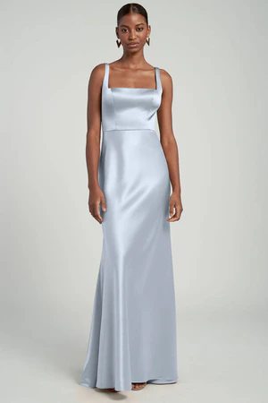 Ariana Whisper Blue Blue bridesmaid dress by Jenny Yoo — front