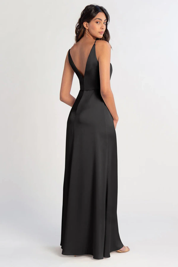 Beckett Black bridesmaid dress by Jenny Yoo — back Beckett Black bridesmaid dress by Jenny Yoo — back
