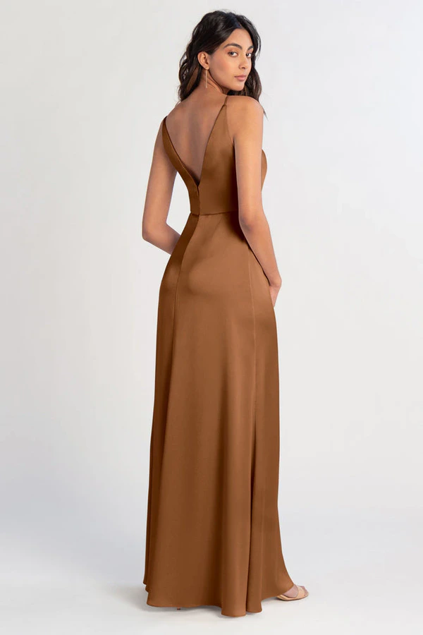 Beckett Bronze Gold bridesmaid dress by Jenny Yoo — back Beckett Bronze Gold bridesmaid dress by Jenny Yoo — back