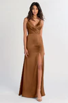 Beckett Bronze Gold bridesmaid dress by Jenny Yoo — front