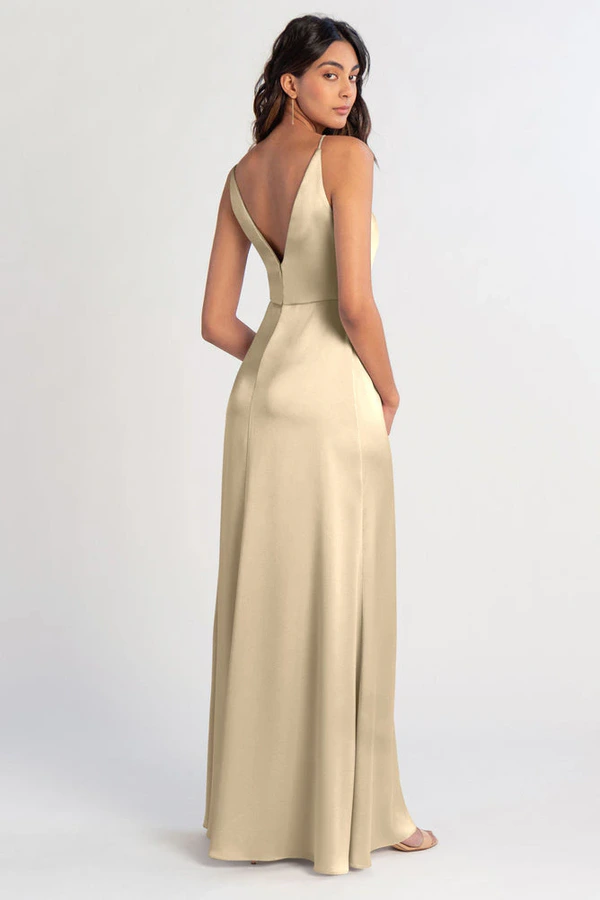 Beckett Buttercup Yellow bridesmaid dress by Jenny Yoo — back Beckett Buttercup Yellow bridesmaid dress by Jenny Yoo — back