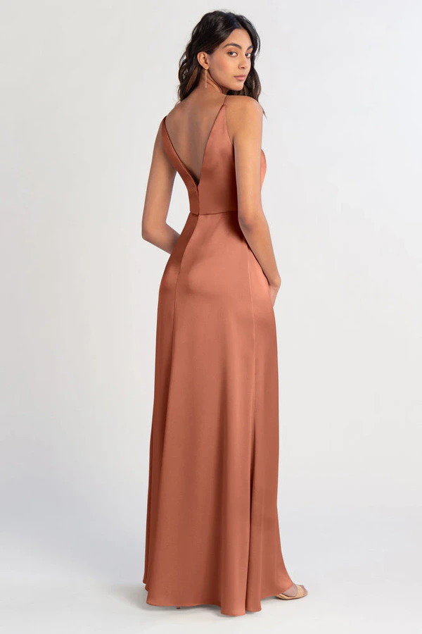 Beckett Canyon Sunset Orange bridesmaid dress by Jenny Yoo — back Beckett Canyon Sunset Orange bridesmaid dress by Jenny Yoo — back